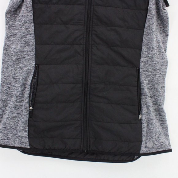 M&S Collection Quilted Vest Womens Black / Gray Full Zip Sportswear Medium M - Picture 4 of 10